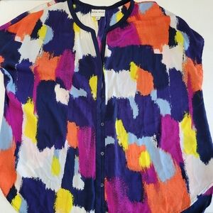 Ava Viv Women's Colorful 2X Sleeveless Blouse